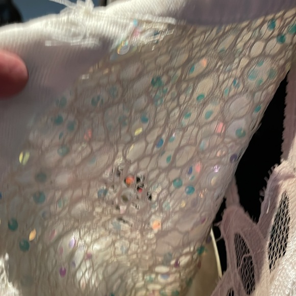 Distressed Denim Jacket with Sequined Details - Picture 13 of 17